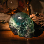Rainbow Fluorite Crystal Skull-Helmsman Crystal