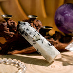 Rainbow Moon Stone Point-Helmsman Crystal