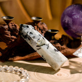 Rainbow Moon Stone Point-Helmsman Crystal