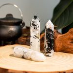 Rainbow Moon Stone Point-Helmsman Crystal