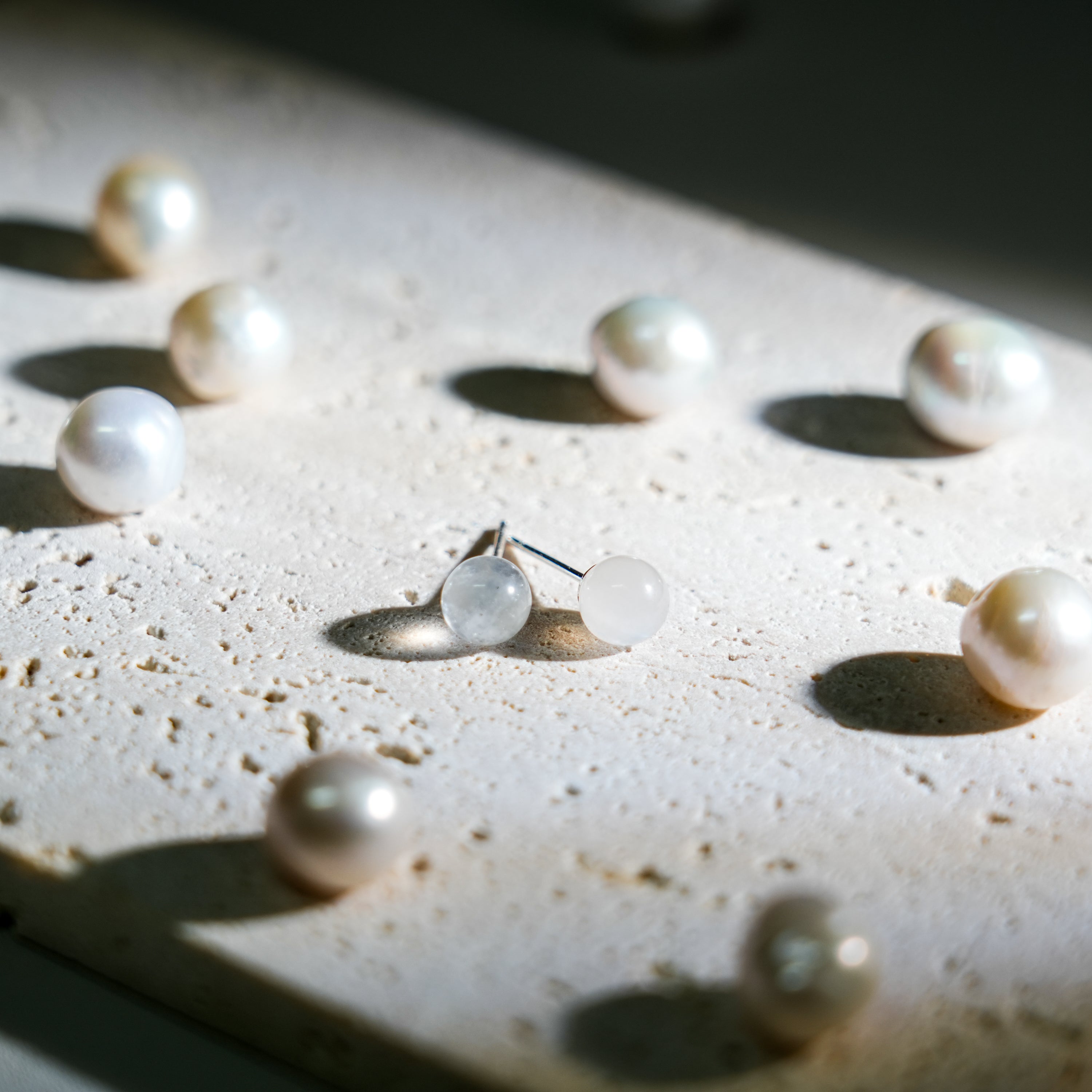 Moonstone Earrings-Helmsman Crystal
