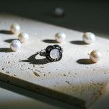 Moonstone Ring-Helmsman Crystal