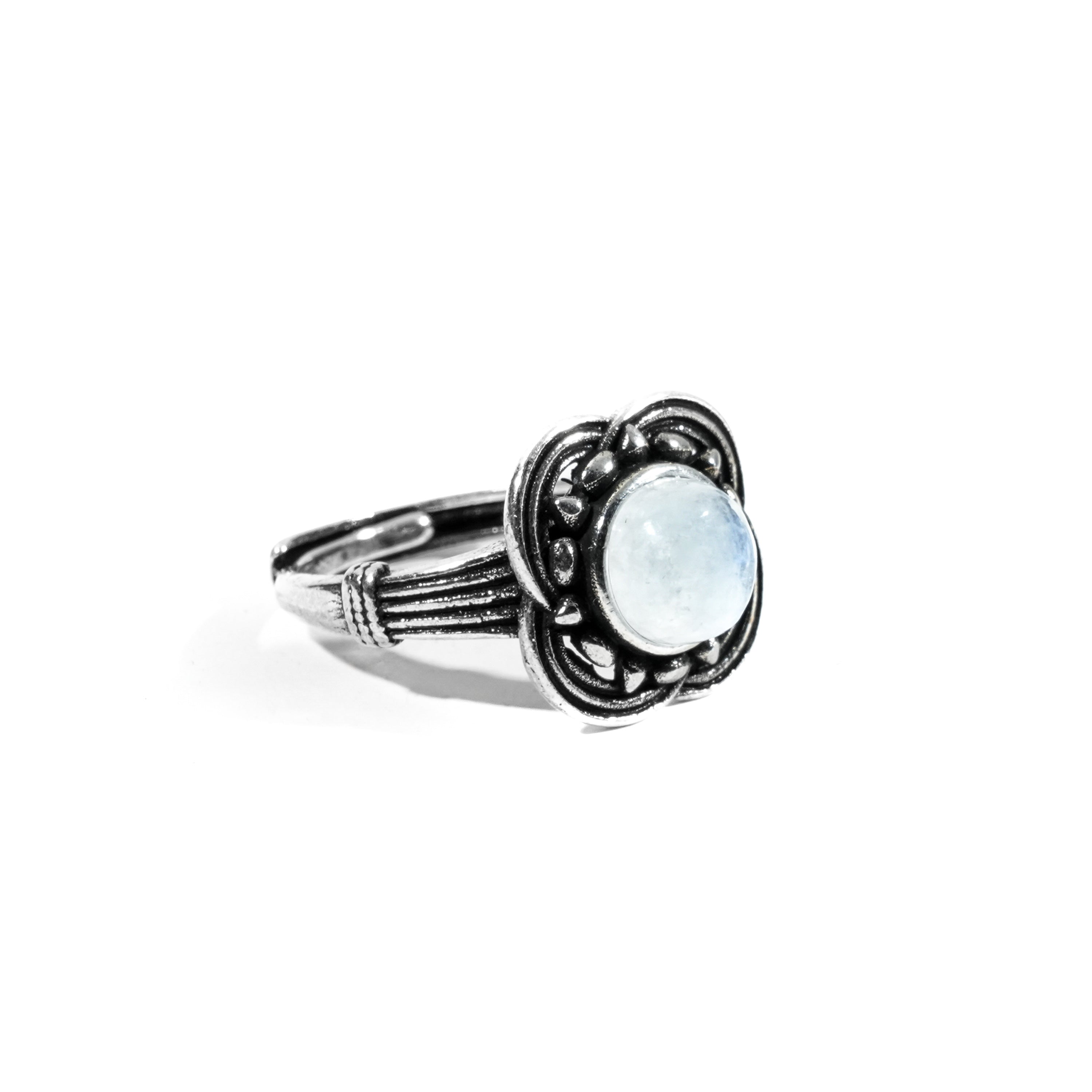 Moonstone Ring-Helmsman Crystal