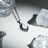 Moonstone Teardrop Pendant Necklace-Helmsman Crystal