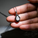 Moonstone Teardrop Pendant Necklace-Helmsman Crystal