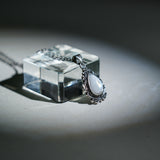 Moonstone Teardrop Pendant Necklace-Helmsman Crystal