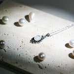 Moonstone Teardrop Pendant Necklace-Helmsman Crystal