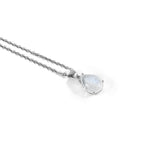 Moonstone Teardrop Pendant Necklace-Helmsman Crystal