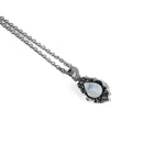 Moonstone Teardrop Pendant Necklace-Helmsman Crystal