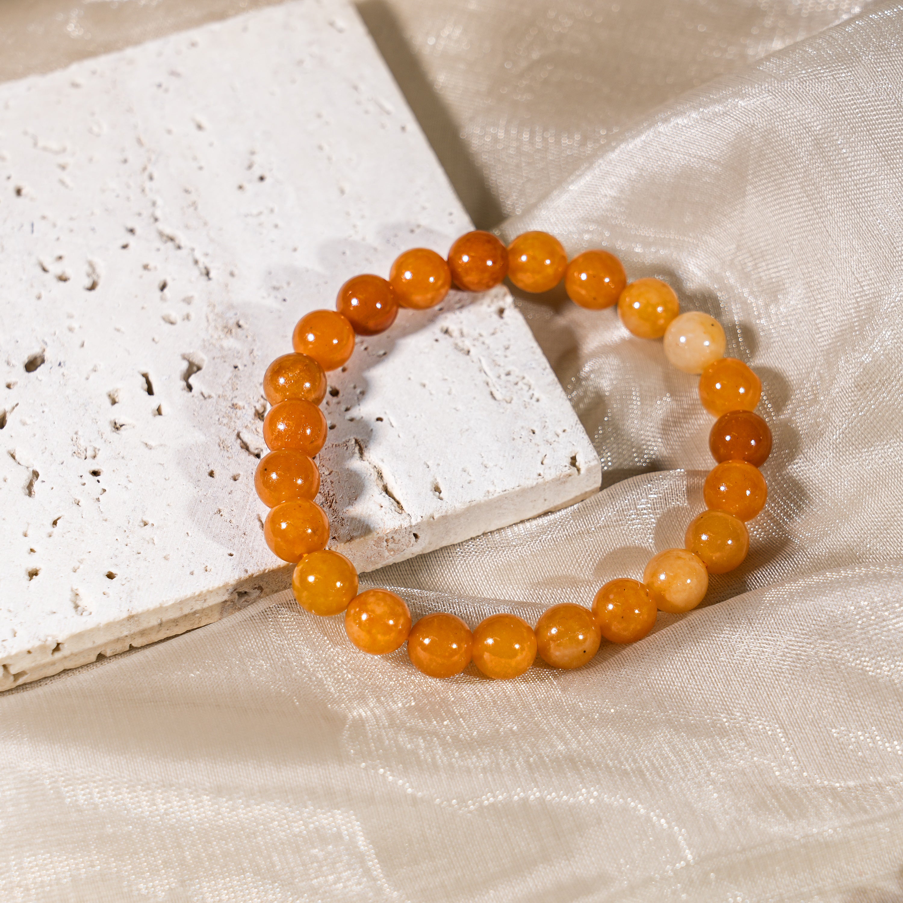 Peach Aventurine Bracelet-Helmsman Crystal