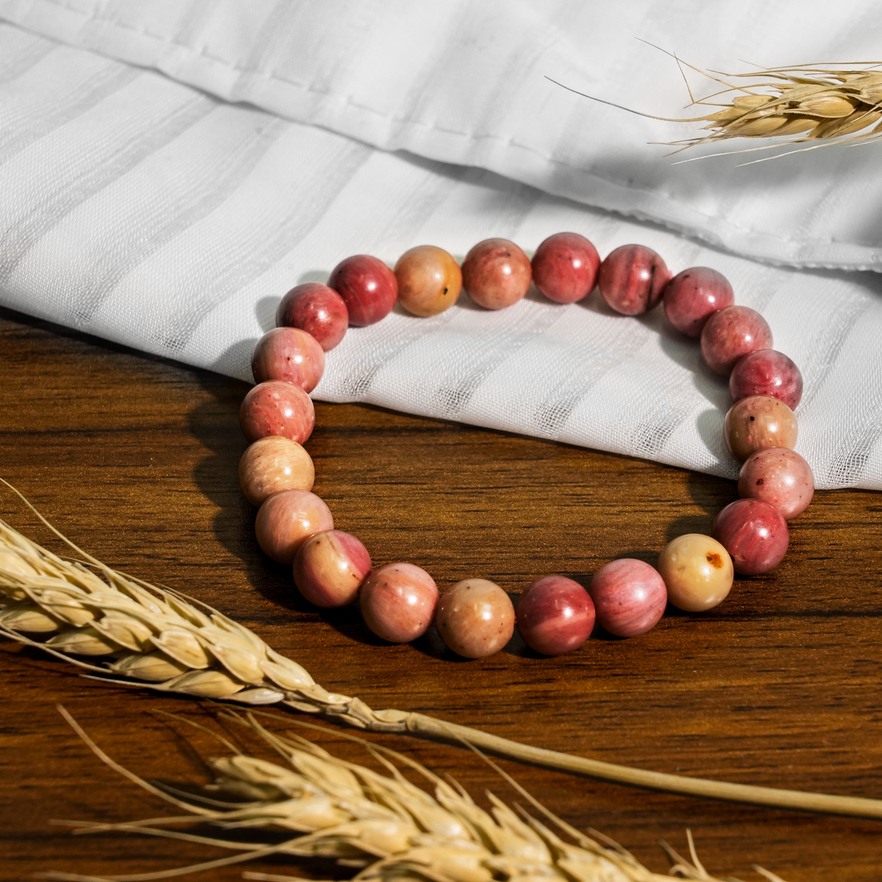 Rhodonite Bracelet-Helmsman Crystal