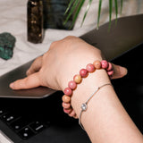 Rhodonite Bracelet-Helmsman Crystal