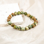 Rhyolite Beads Bracelet-Helmsman Crystal