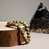 Rhyolite Beads Bracelet-Helmsman Crystal