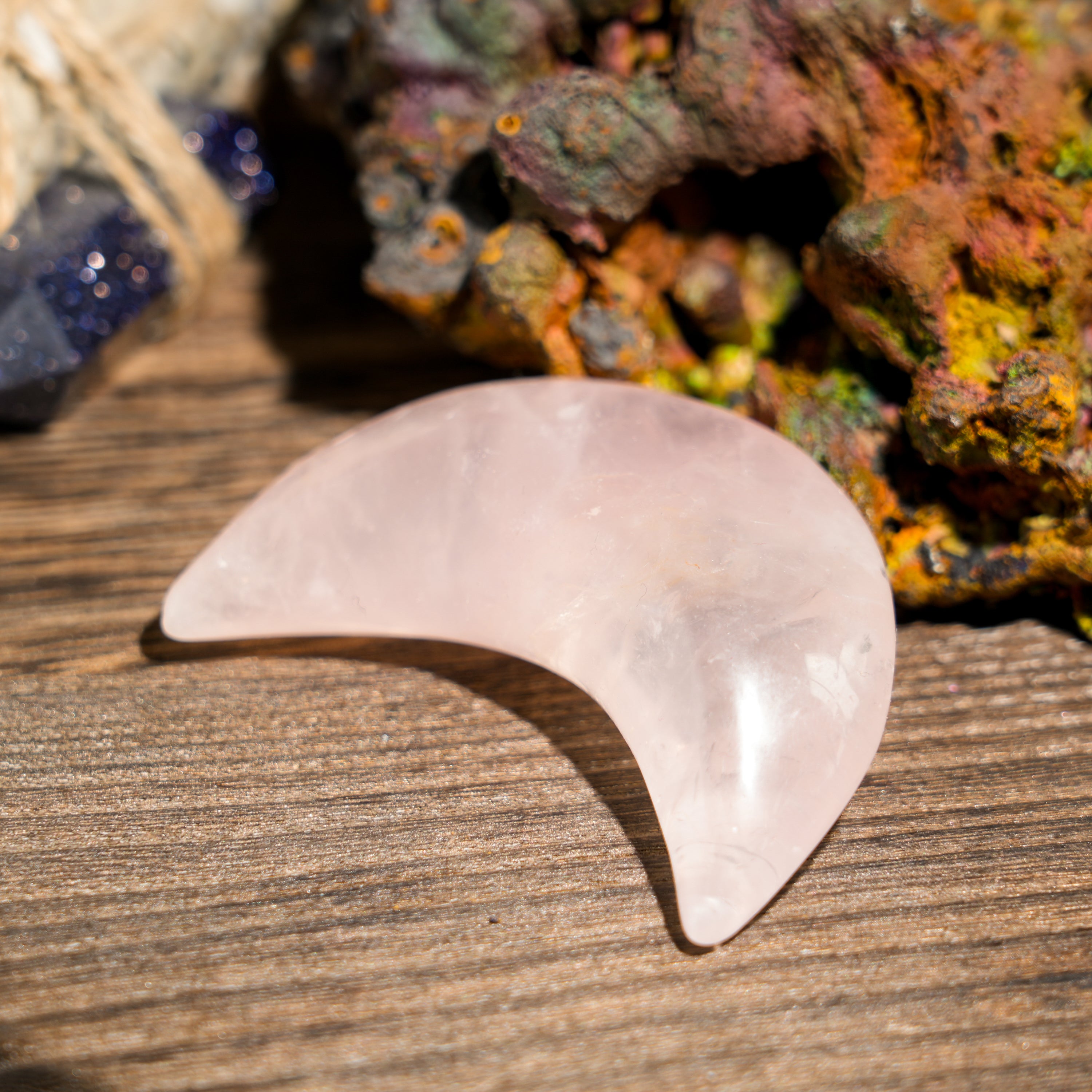Rose Quartz Moon-Helmsman Crystal