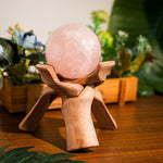 Rose Quartz Sphere-Helmsman Crystal