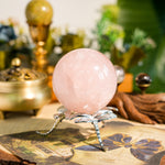 Rose Quartz Sphere-Helmsman Crystal