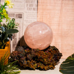 Rose Quartz Sphere-Helmsman Crystal