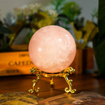 Rose Quartz Sphere-Helmsman Crystal