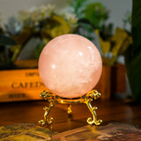 Rose Quartz Sphere-Helmsman Crystal