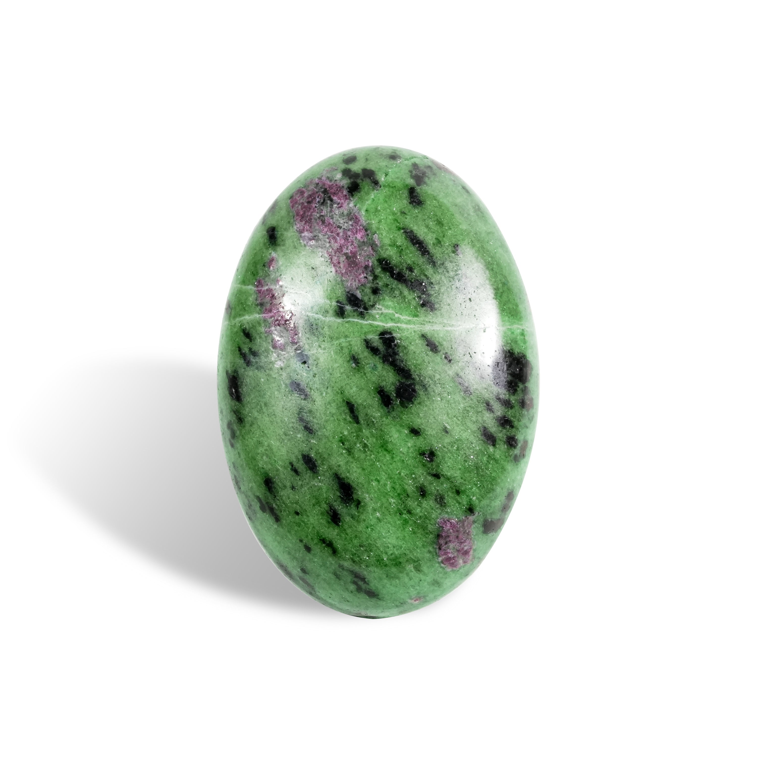 Ruby in Zoisite Palm Stone-Helmsman Crystal