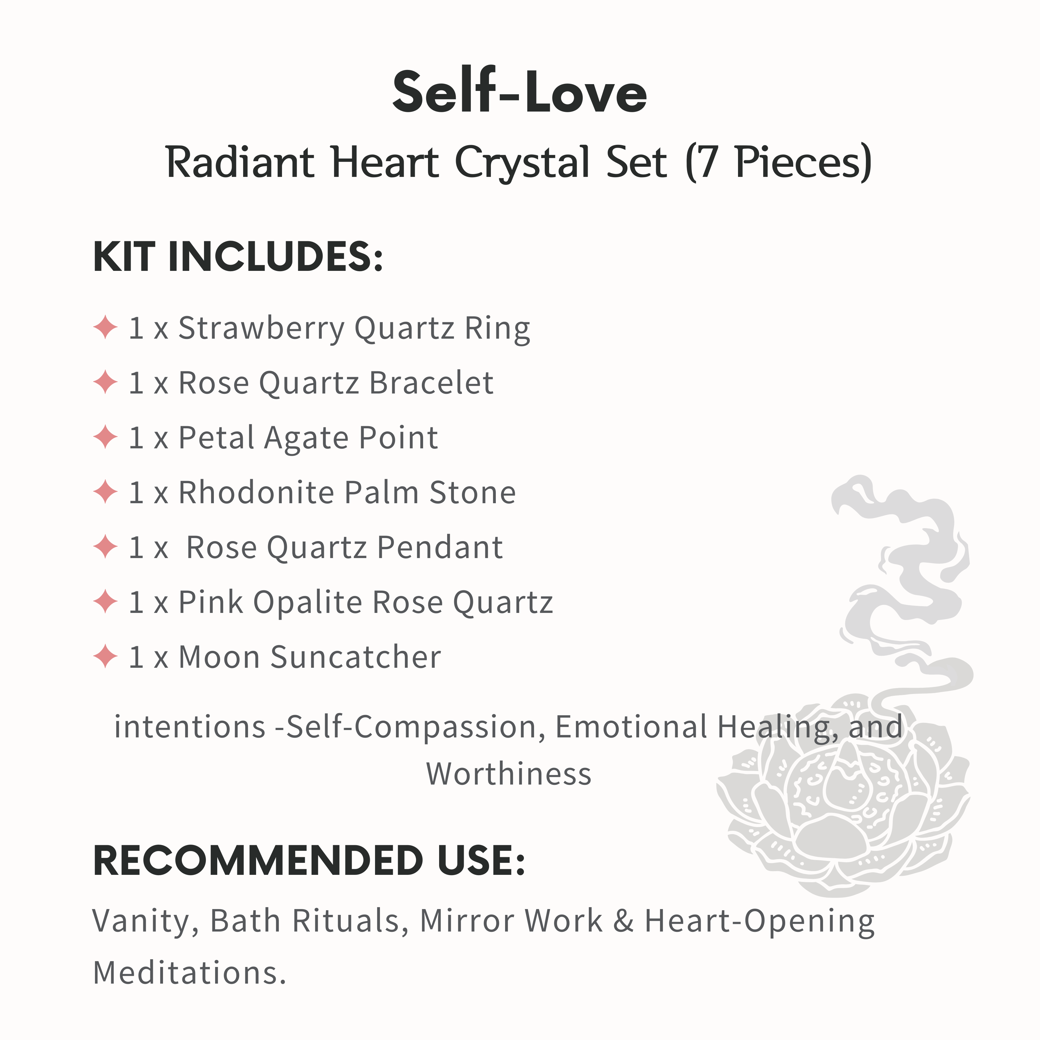 Self-Love Crystal Ritual Set-Helmsman Crystal