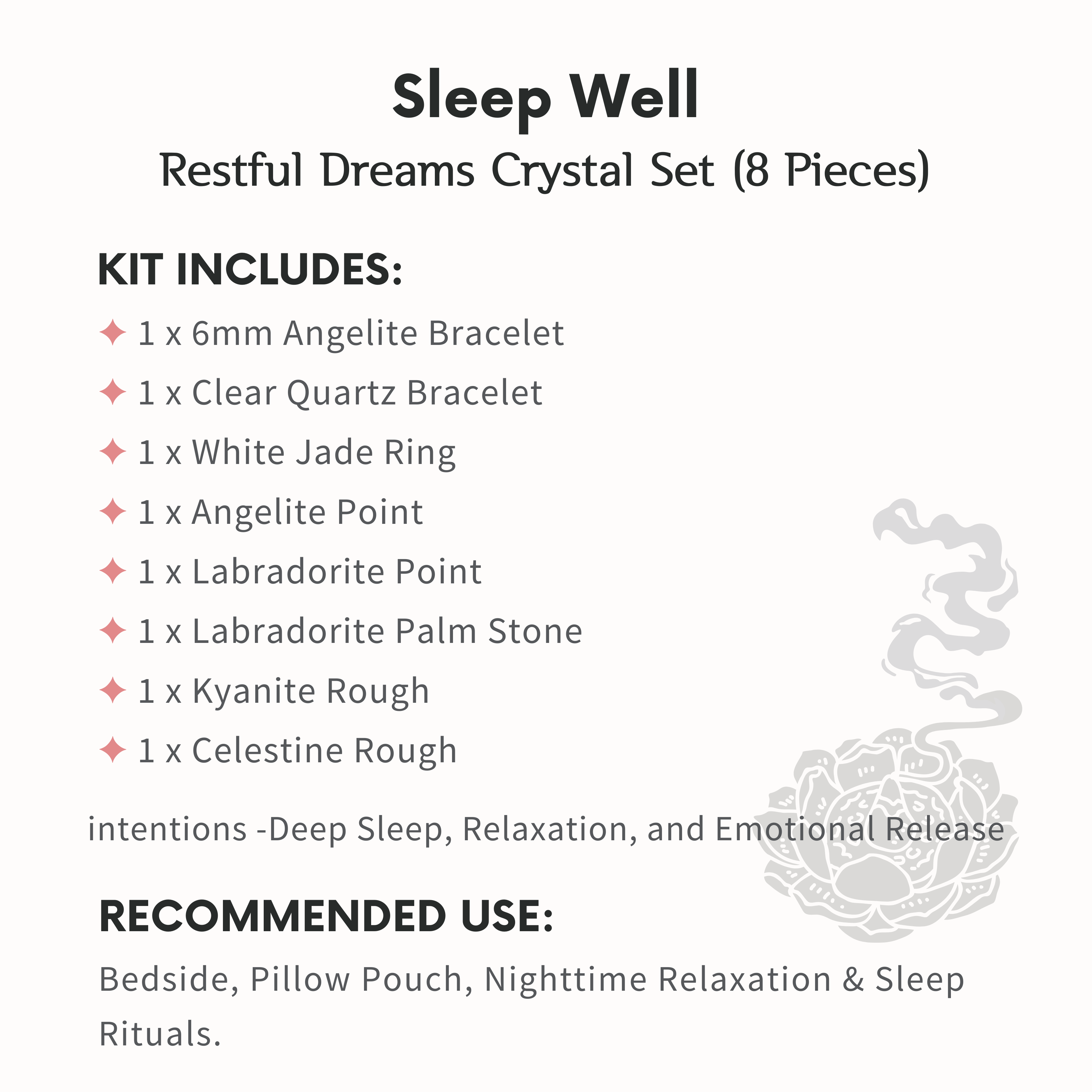 Sleep Well Crystal Ritual Set-Helmsman Crystal