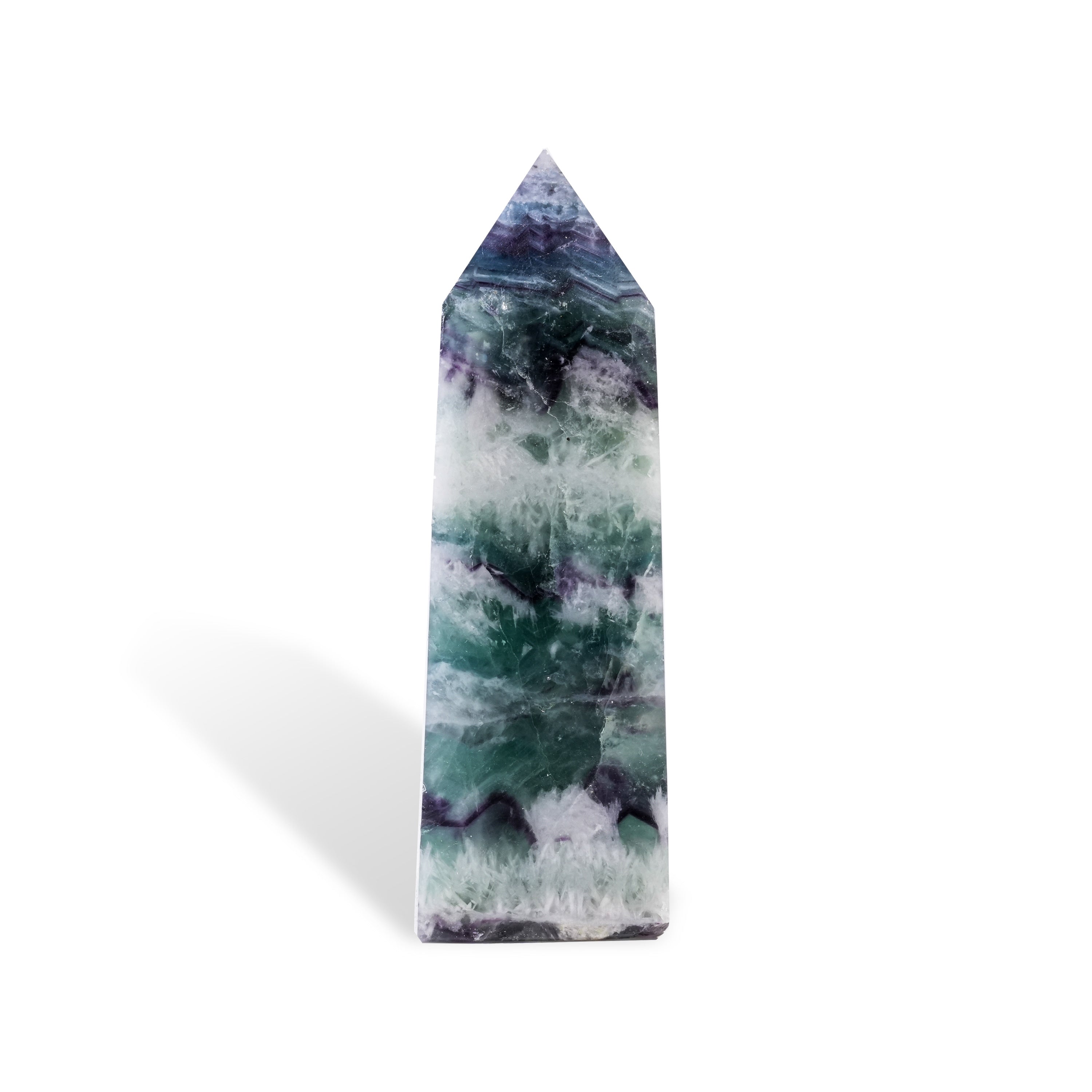 Snowflake Fluorite Tower-Helmsman Crystal
