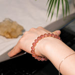 Strawberry Quartz Bracelet-Helmsman Crystal