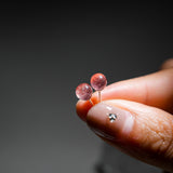 Strawberry Quartz Earrings-Helmsman Crystal
