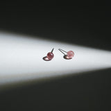 Strawberry Quartz Earrings-Helmsman Crystal