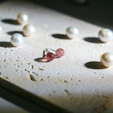 Strawberry Quartz Earrings-Helmsman Crystal