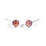 Strawberry Quartz Earrings-Helmsman Crystal