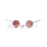 Strawberry Quartz Earrings-Helmsman Crystal