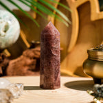Strawberry Quartz Point-Helmsman Crystal