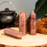 Strawberry Quartz Point-Helmsman Crystal