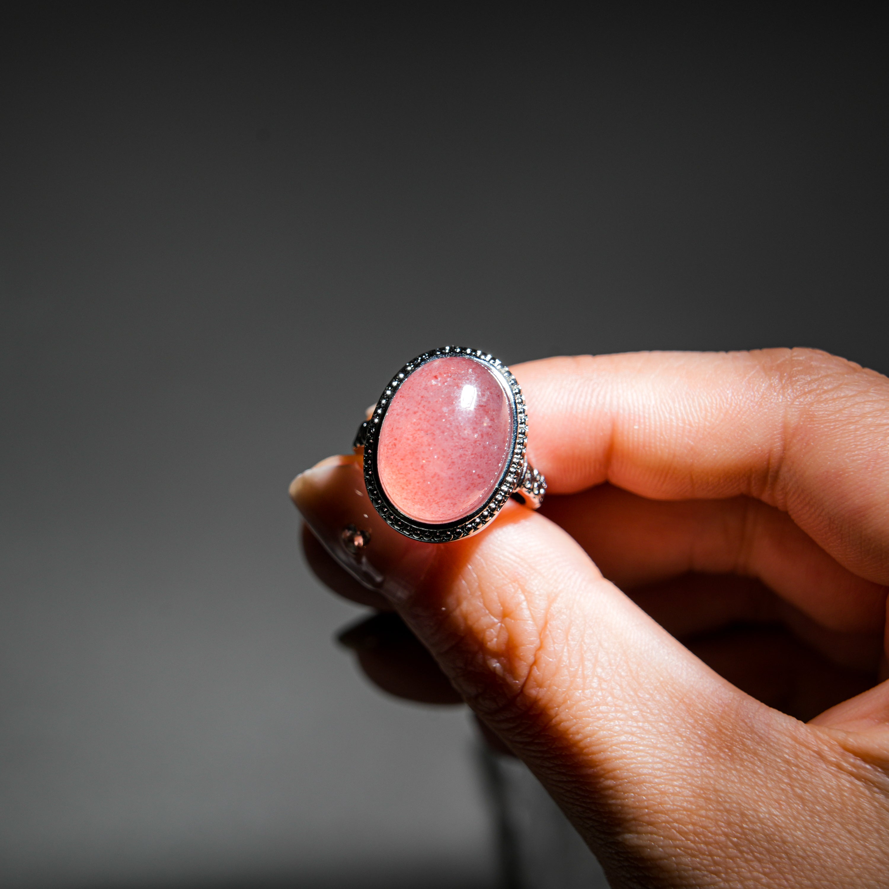 Strawberry Quartz Ring-Helmsman Crystal