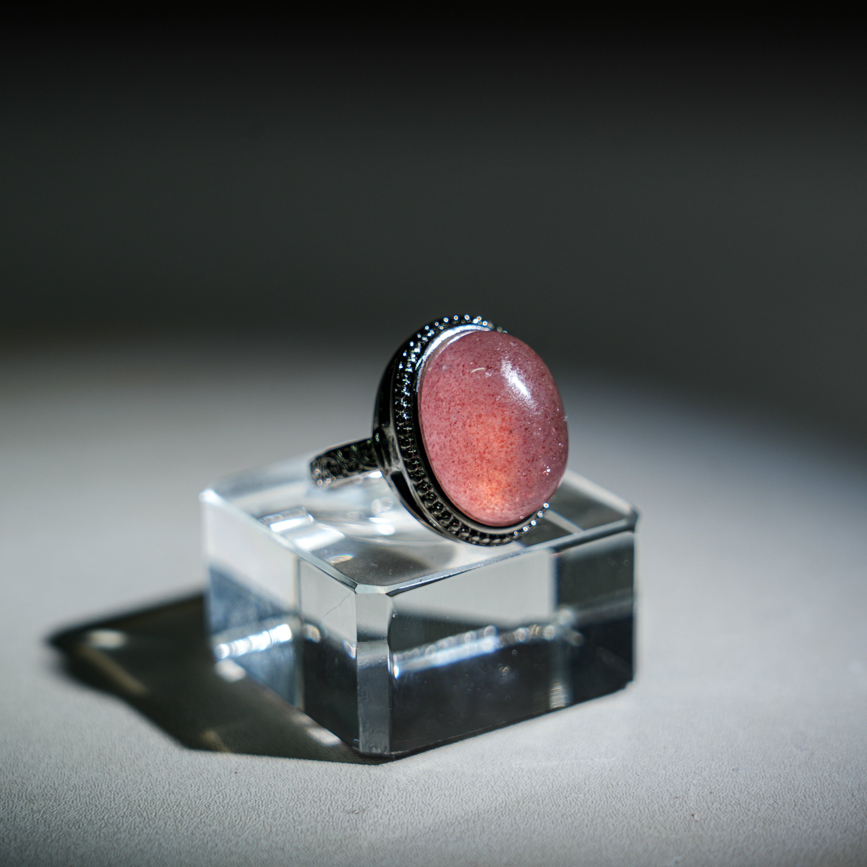 Strawberry Quartz Ring-Helmsman Crystal