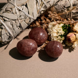 Strawberry Quartz Tumbled Stone Set-Helmsman Crystal