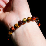 Tri-Color Tiger Eye Bracelet-Helmsman Crystal