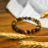 Tri-Color Tiger Eye Bracelet-Helmsman Crystal