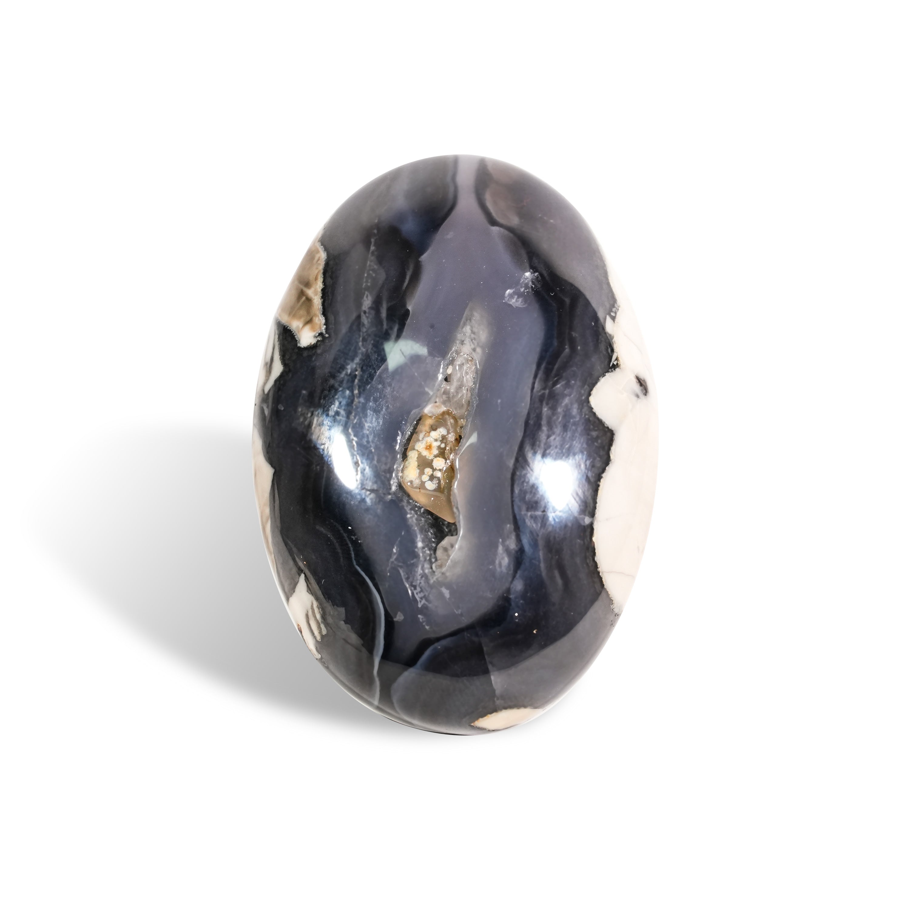 Volcanic Agate Palm Stone-Helmsman Crystal