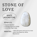 White Moonstone Palm Stone-Helmsman Crystal