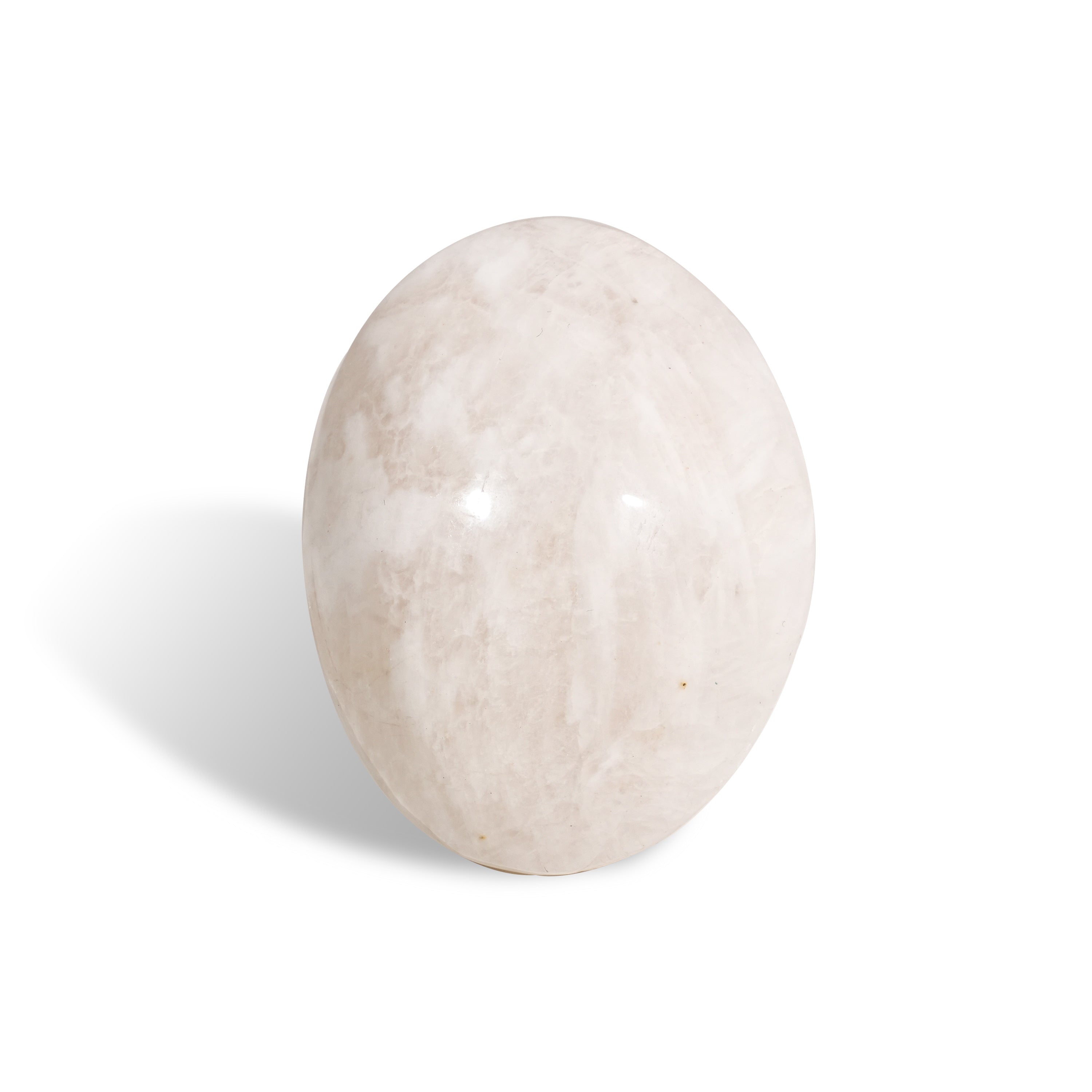 White Moonstone Palm Stone-Helmsman Crystal