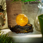 Yellow Calcite Crystal Sphere-Helmsman Crystal