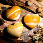 Yellow Calcite Heart-Helmsman Crystal