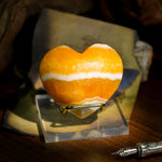 Yellow Calcite Heart-Helmsman Crystal