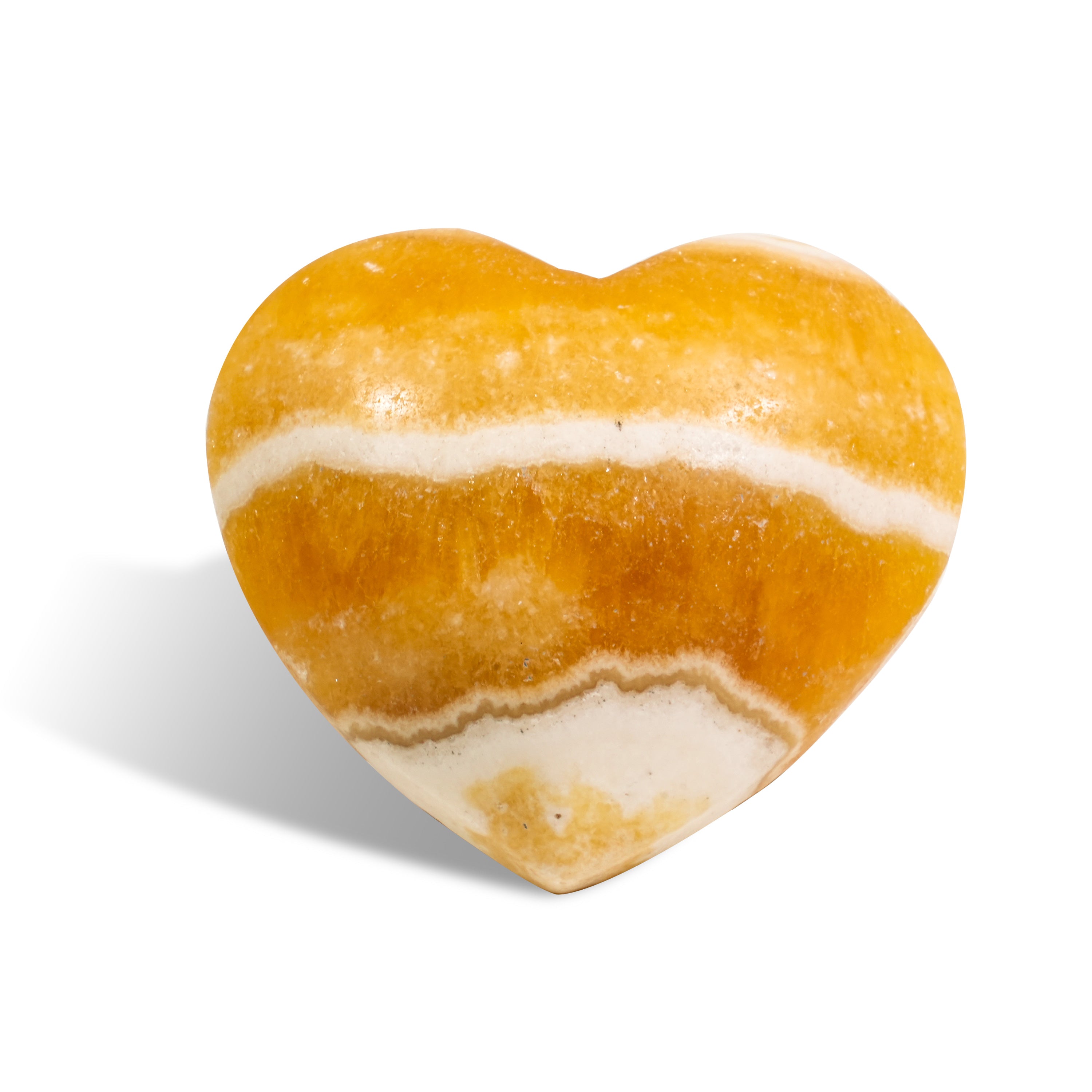 Yellow Calcite Heart-Helmsman Crystal