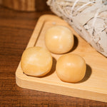 Yellow Calcite Tumbled Stone Set-Helmsman Crystal
