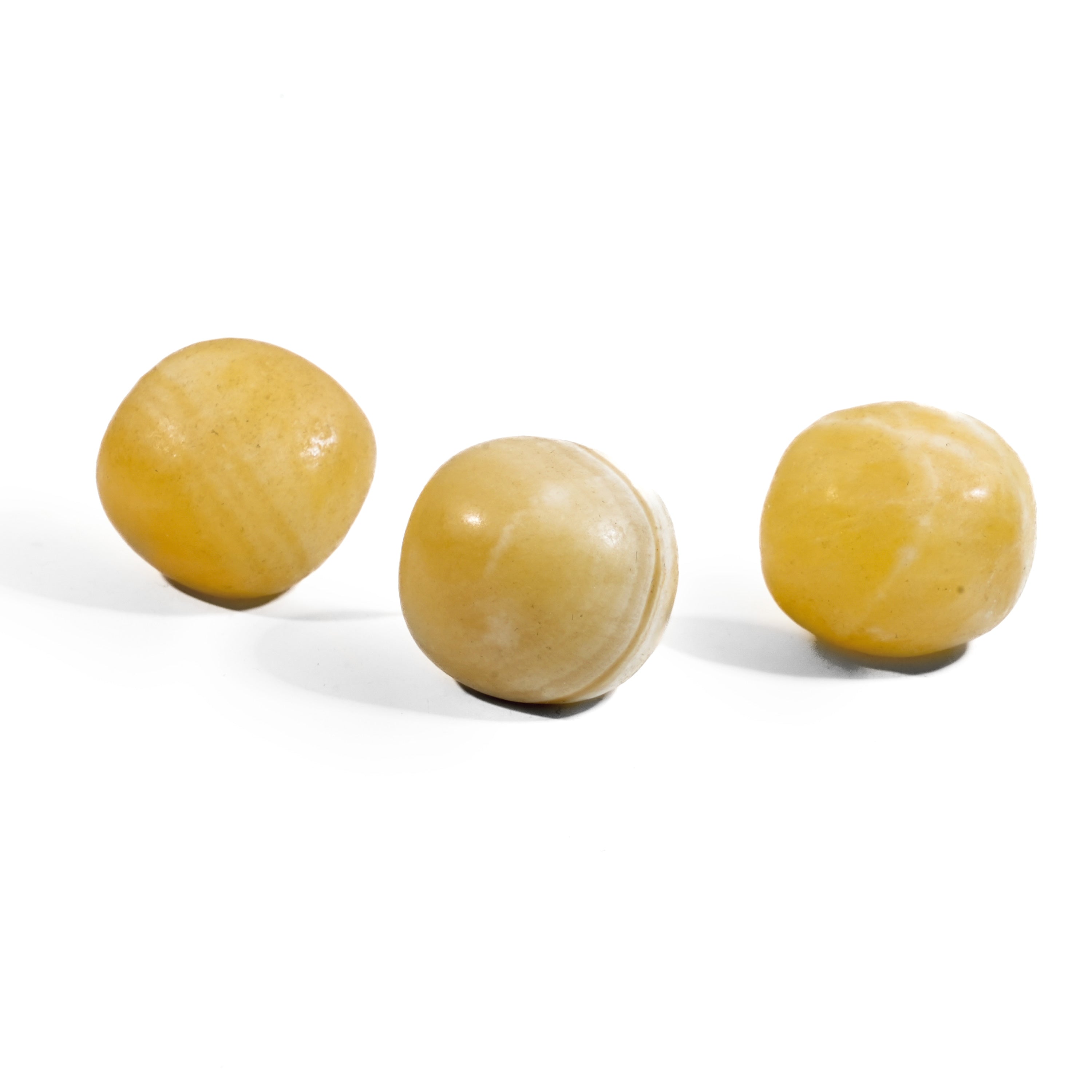 Yellow Calcite Tumbled Stone Set-Helmsman Crystal